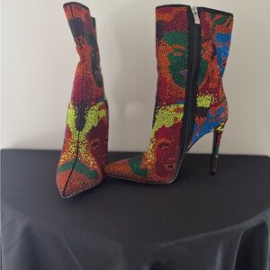 Azalea Wang Colorful Women's High Heel Boots